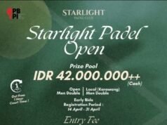 Turnamen “Starlight Padel Open” Siap Digelar, Total Hadiah Rp42 Juta Lebih