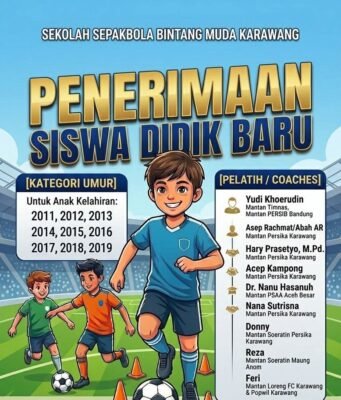 SSB Bintang Muda Karawang Buka Pendaftaran Siswa Baru 2026, Dibina Mantan Pemain Timnas dan Persika