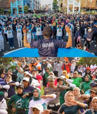 Penuh Semarak Aktivitas Fisik, Puluhan Ribu Masyarakat Antusias Ikuti CFD GEMAR Kemenpora di Solo dan Kabupaten Bandung