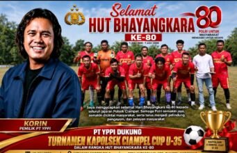 Korin Apresiasi Turnamen Kapolsek Ciampel Cup U-35, Doakan Polri Semakin Profesional di HUT Bhayangkara ke-80